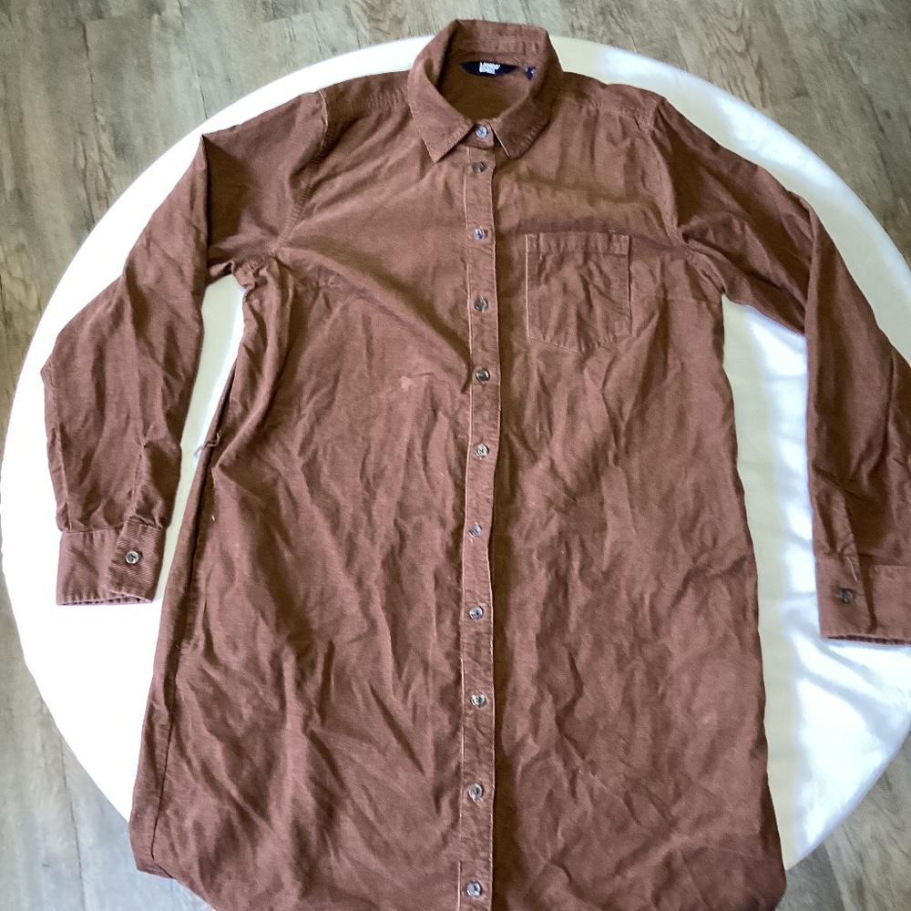 Brown button up dress